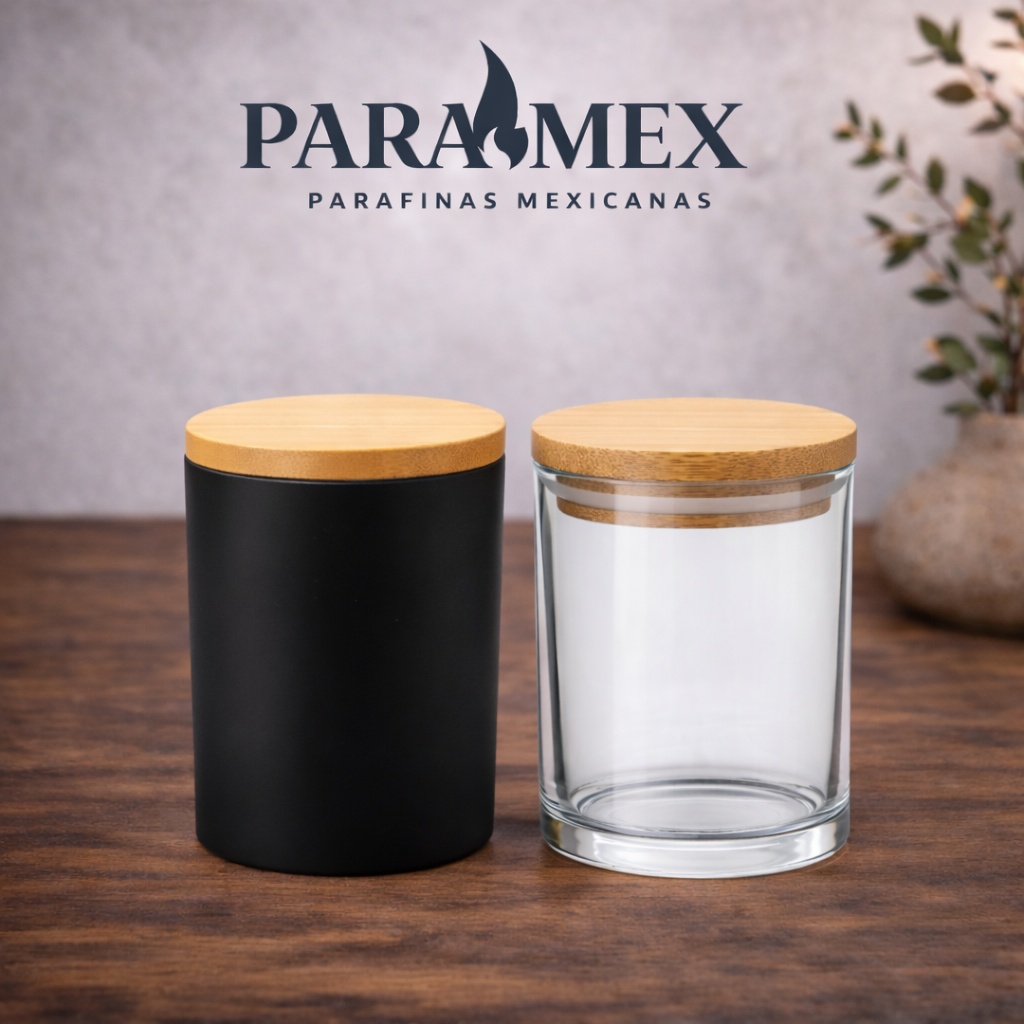 Vaso votivo con tapa de madera